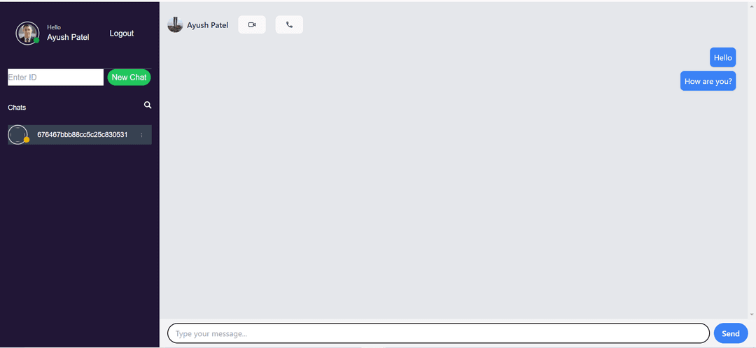 Chat and Video Application